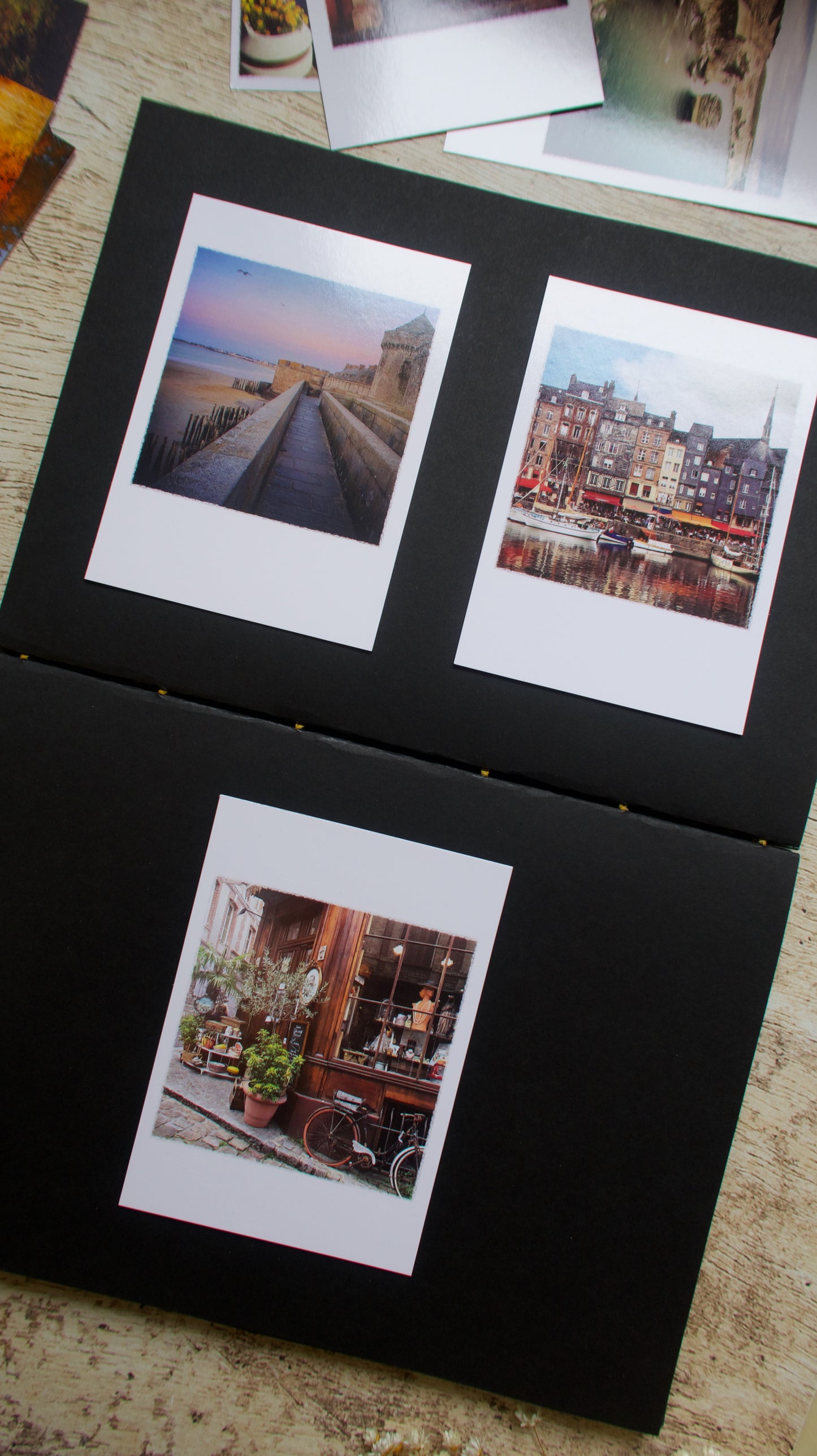 Album photos A4 portrait personnalisable – reliure copte – fait main
