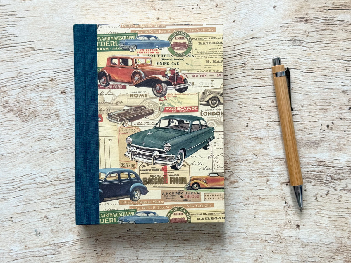 Carnet de notes format moyen épais, fait main, couverture au choix