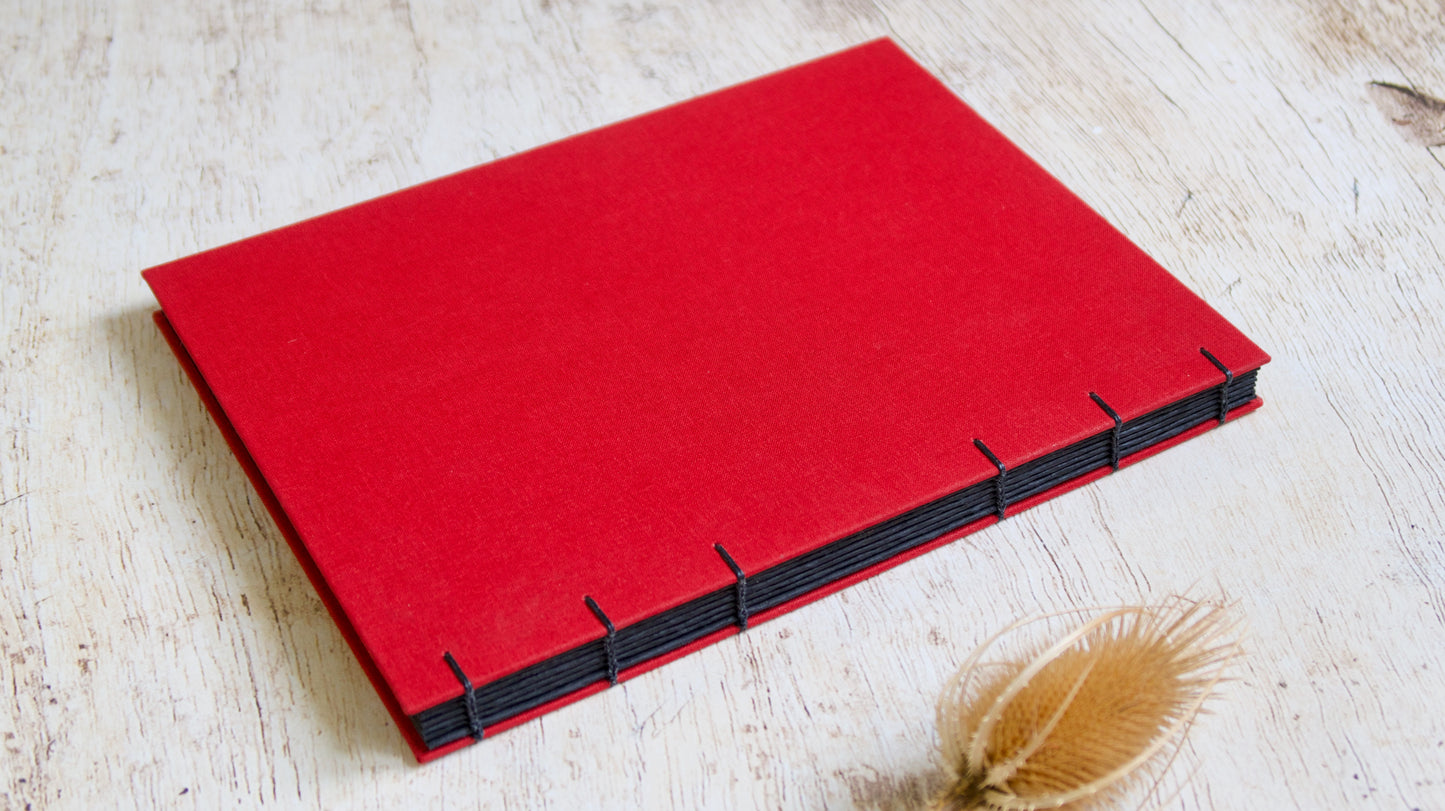 Album photos A4 portrait personnalisable reliure copte fait main