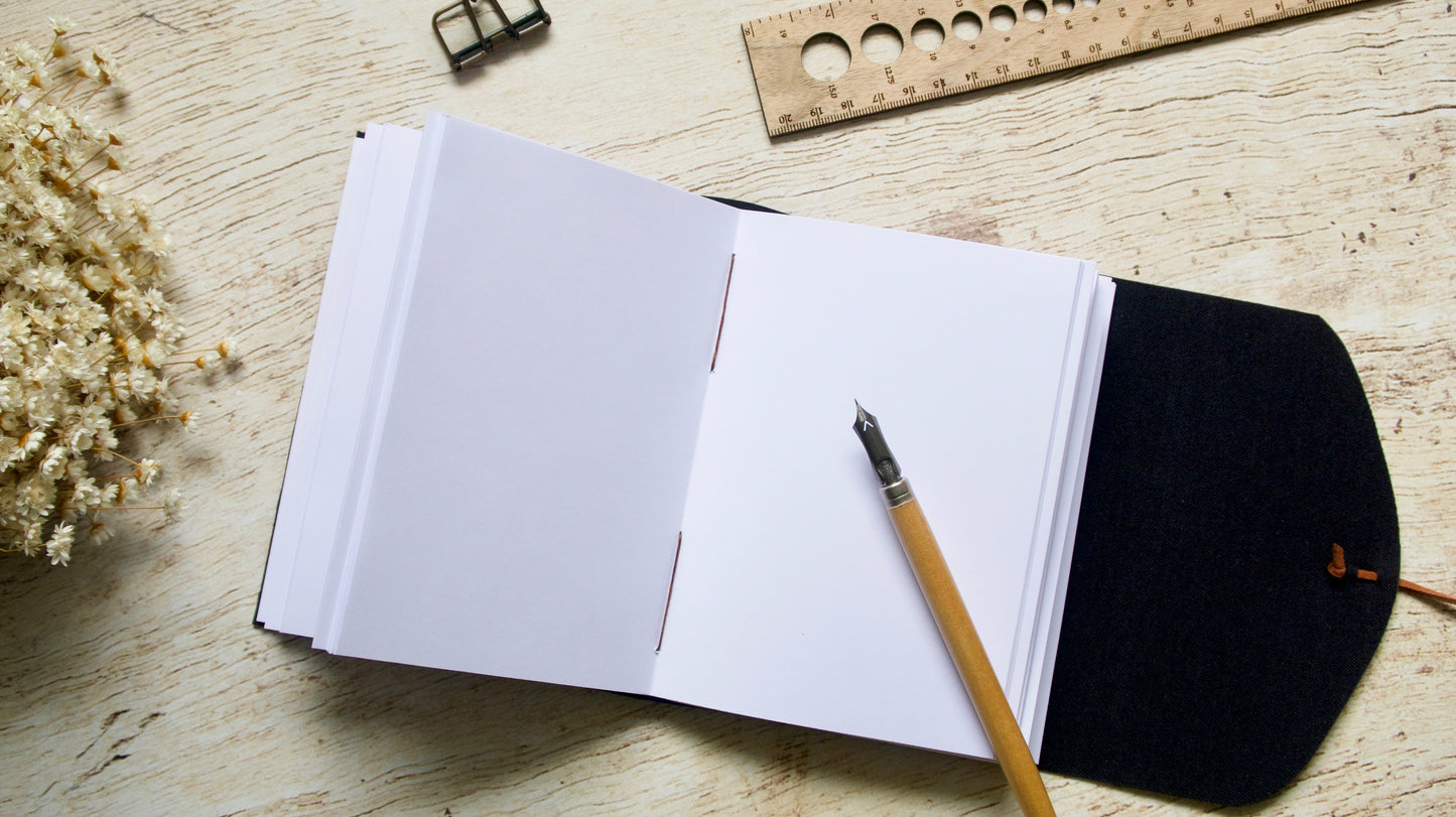Carnet d'écriture B6 personnalisable couverture liège fait main