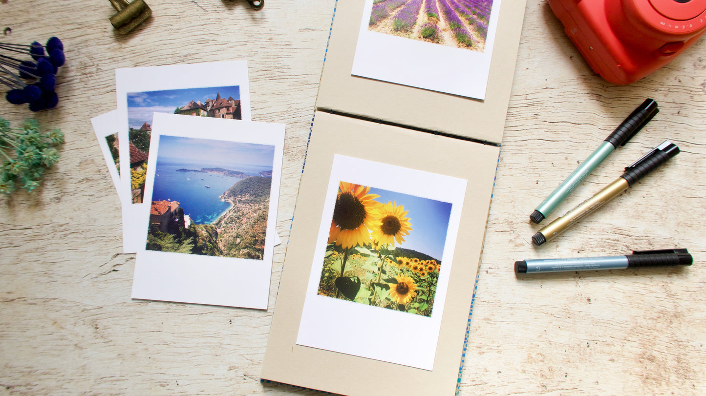 Album photos A5 paysage personnalisable reliure copte fait main