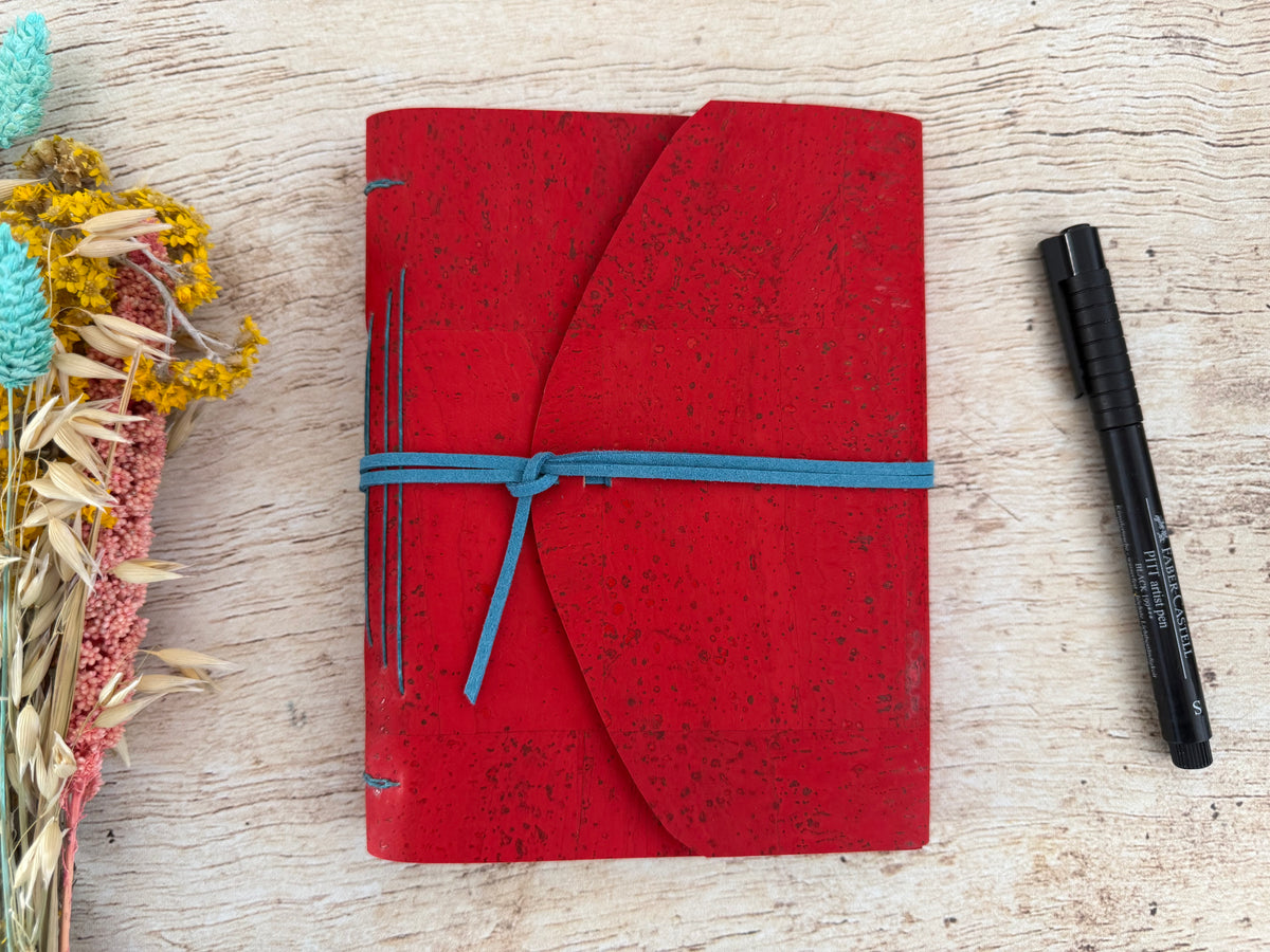 Carnet d'écriture format B6 – couverture en liège uni au choix