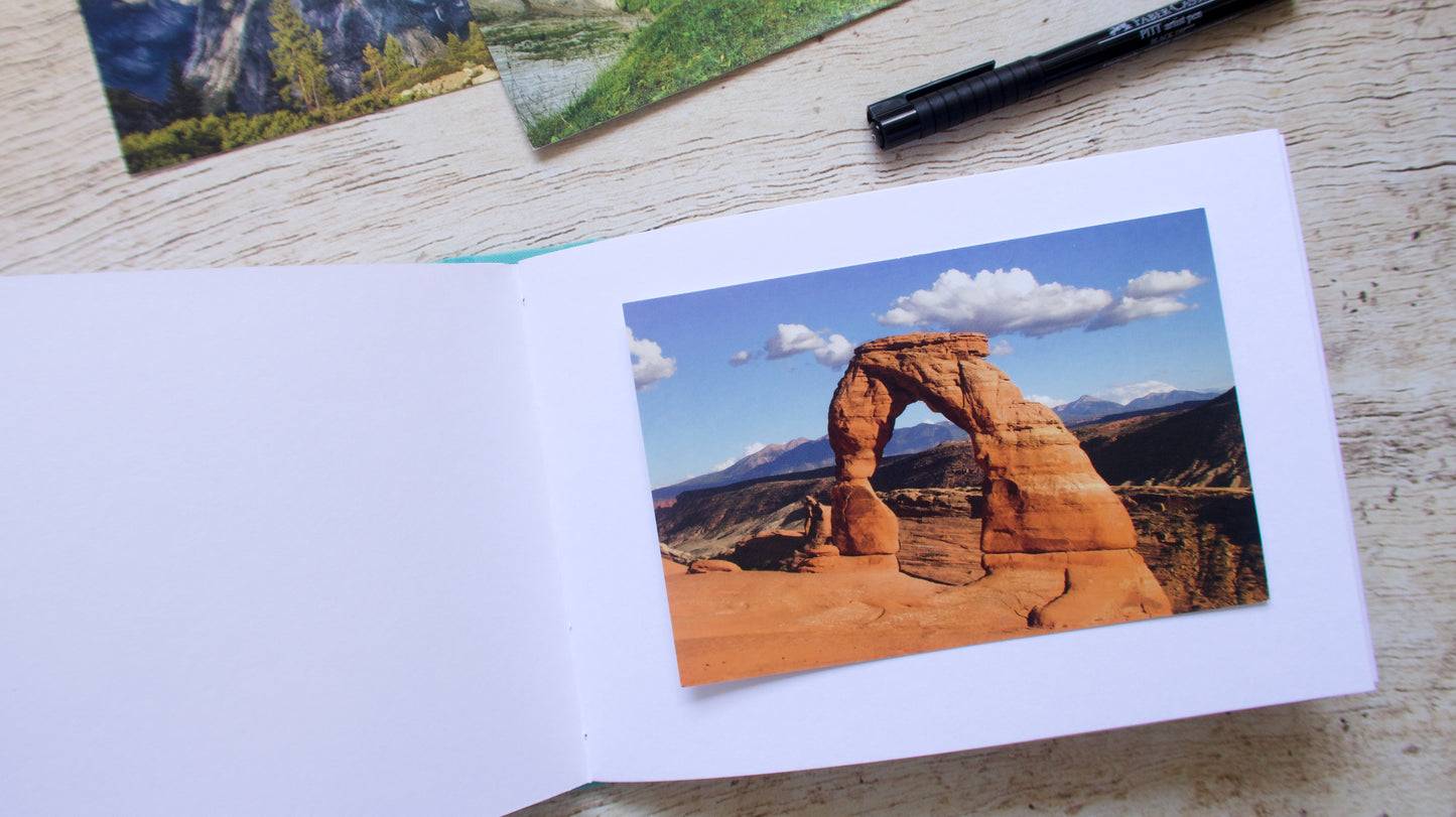 Album photos A5 paysage personnalisable reliure long stitch fait main