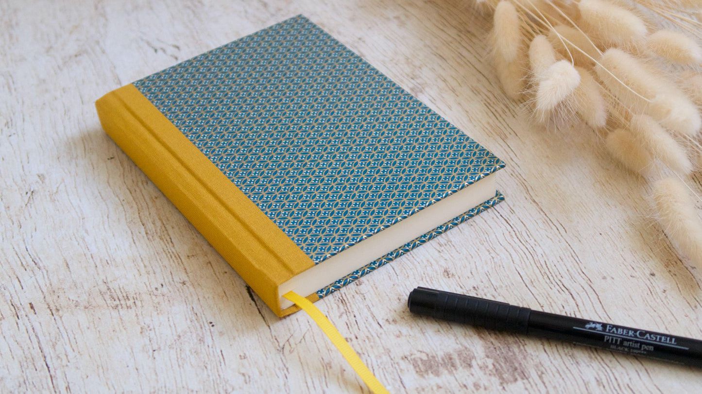 Agenda perpétuel personnalisable, couverture au choix, format moyen ou A5, fait main
