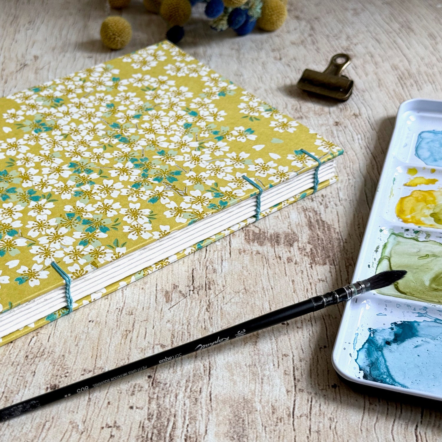 Carnets d'aquarelle personnalisables faits main de L'atelier Reliure en Bretagne