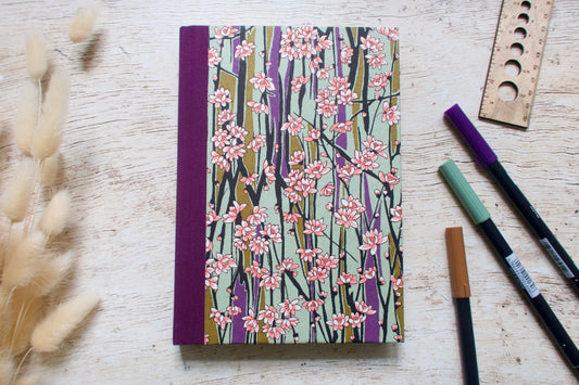 Bullet journal A5 fait main carnet à points Branches et fleurs roses