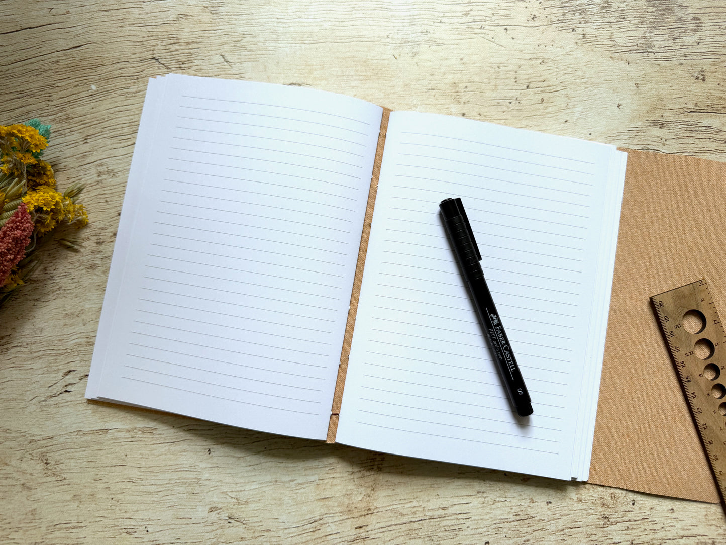 Carnet d'écriture format A5 – couverture en liège à motifs au choix