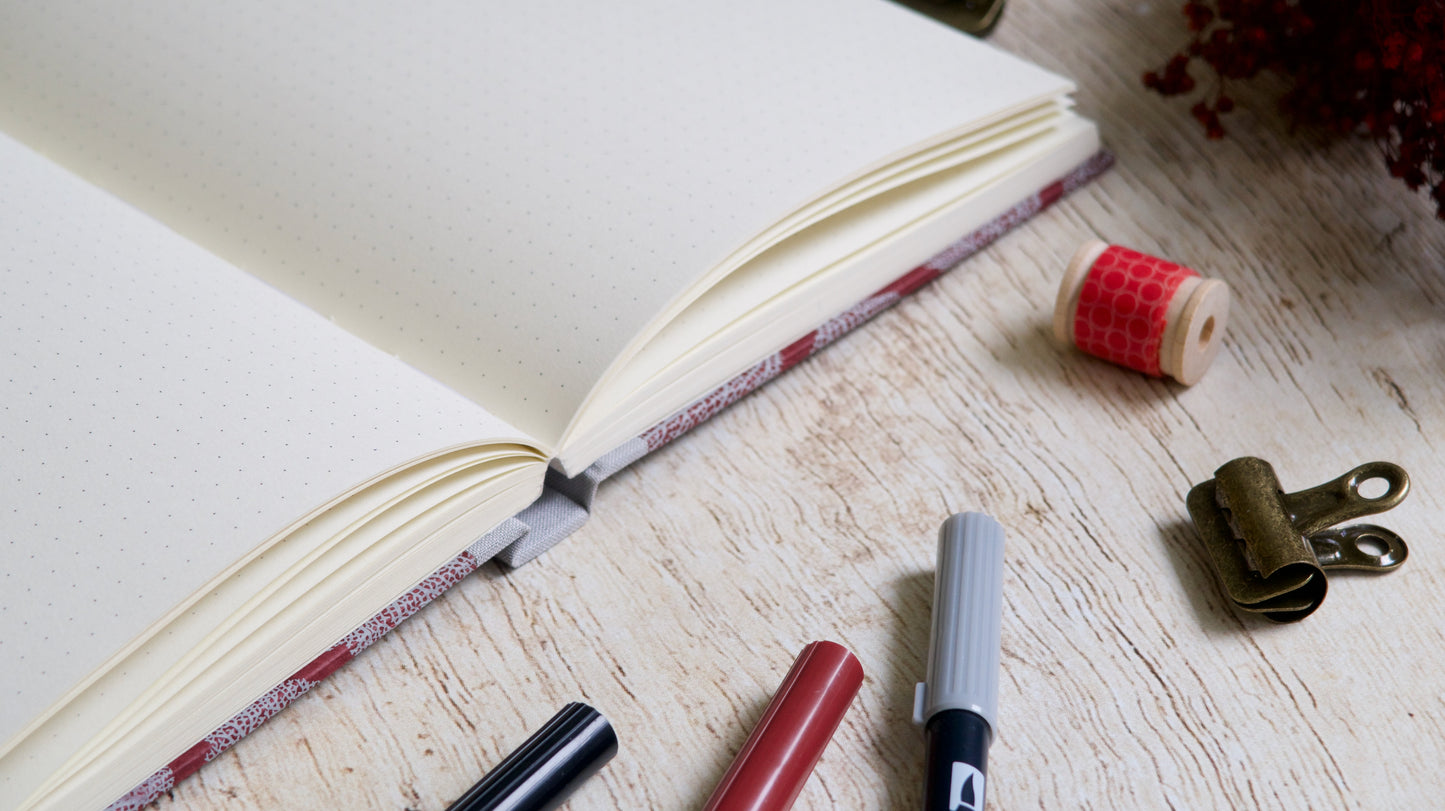 Bullet journal A5 personnalisable, couverture au choix, carnet à points fait main sur commande