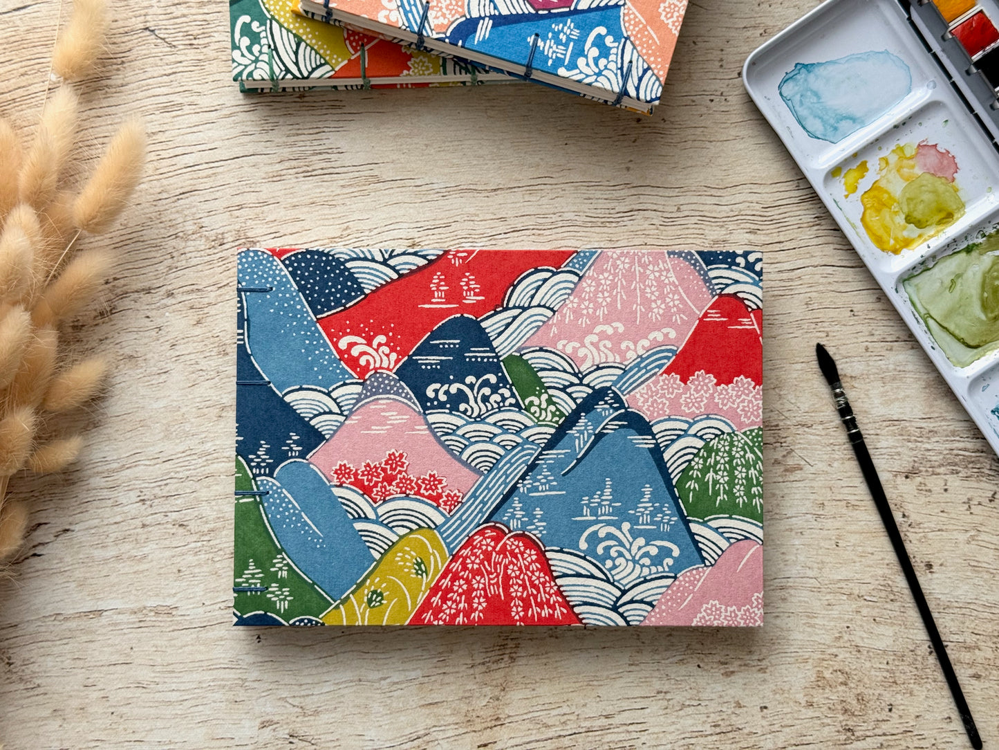Carnet Découverte 5 papiers - Format A5 paysage - Montagnes rivières