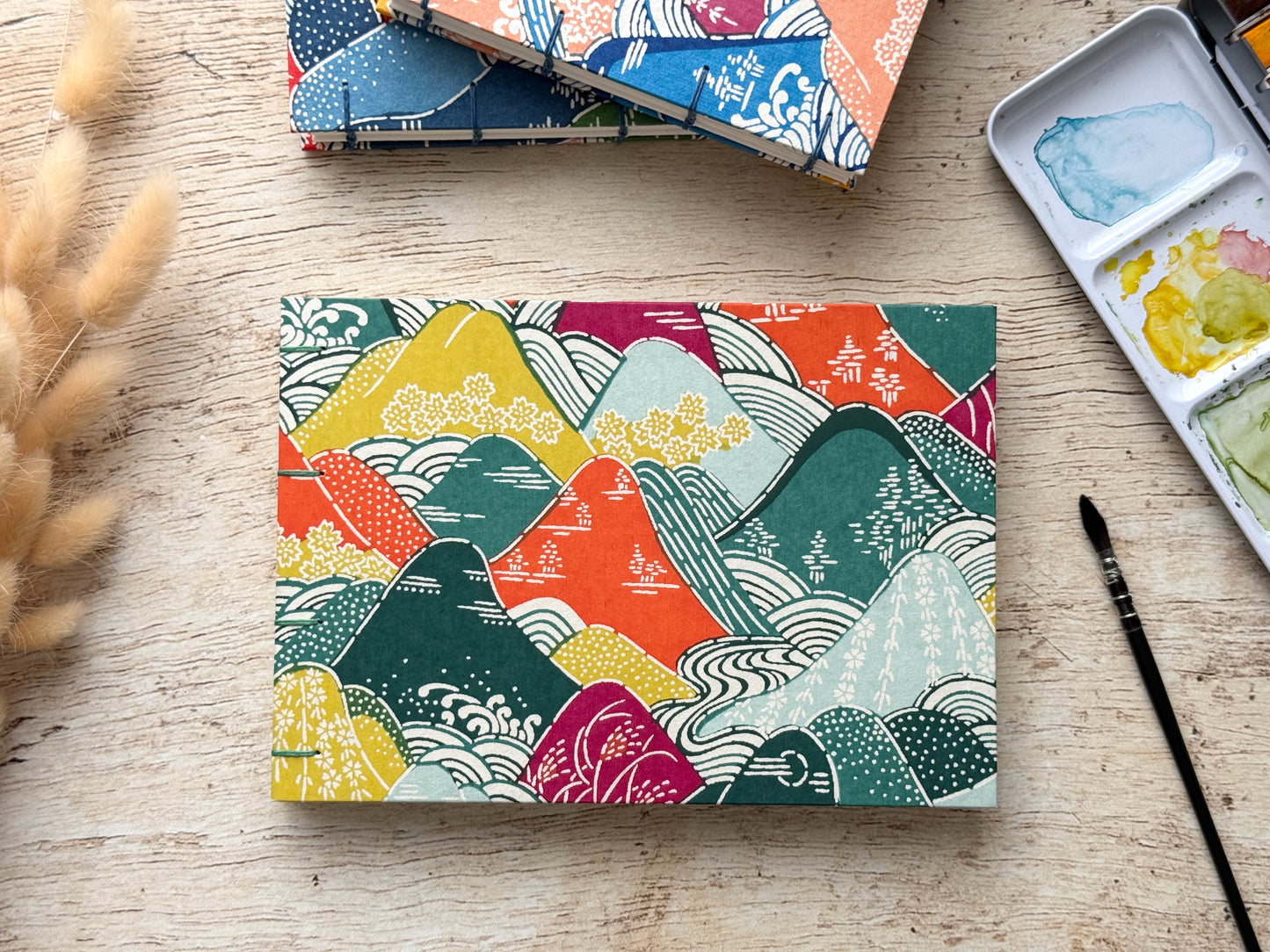 Carnet Découverte 5 papiers - Format A5 paysage - Montagnes rivières