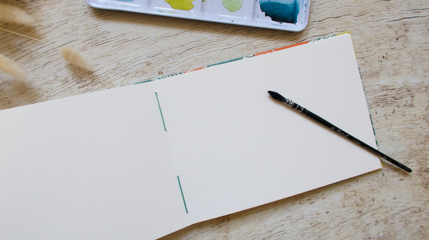 Carnet Découverte 5 papiers - Format A5 paysage - Montagnes rivières