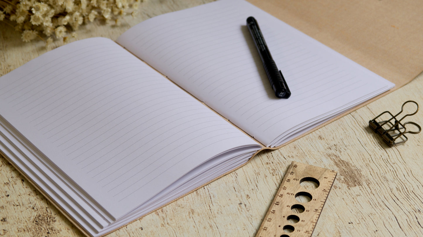 Carnet d'écriture format A5 – couverture en liège uni - couleur au choix