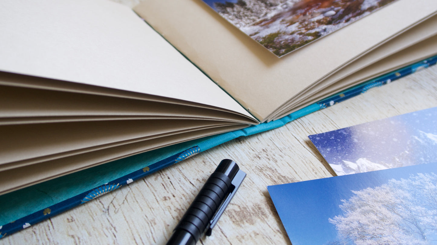 Album photos A5 paysage personnalisable reliure long stitch fait main