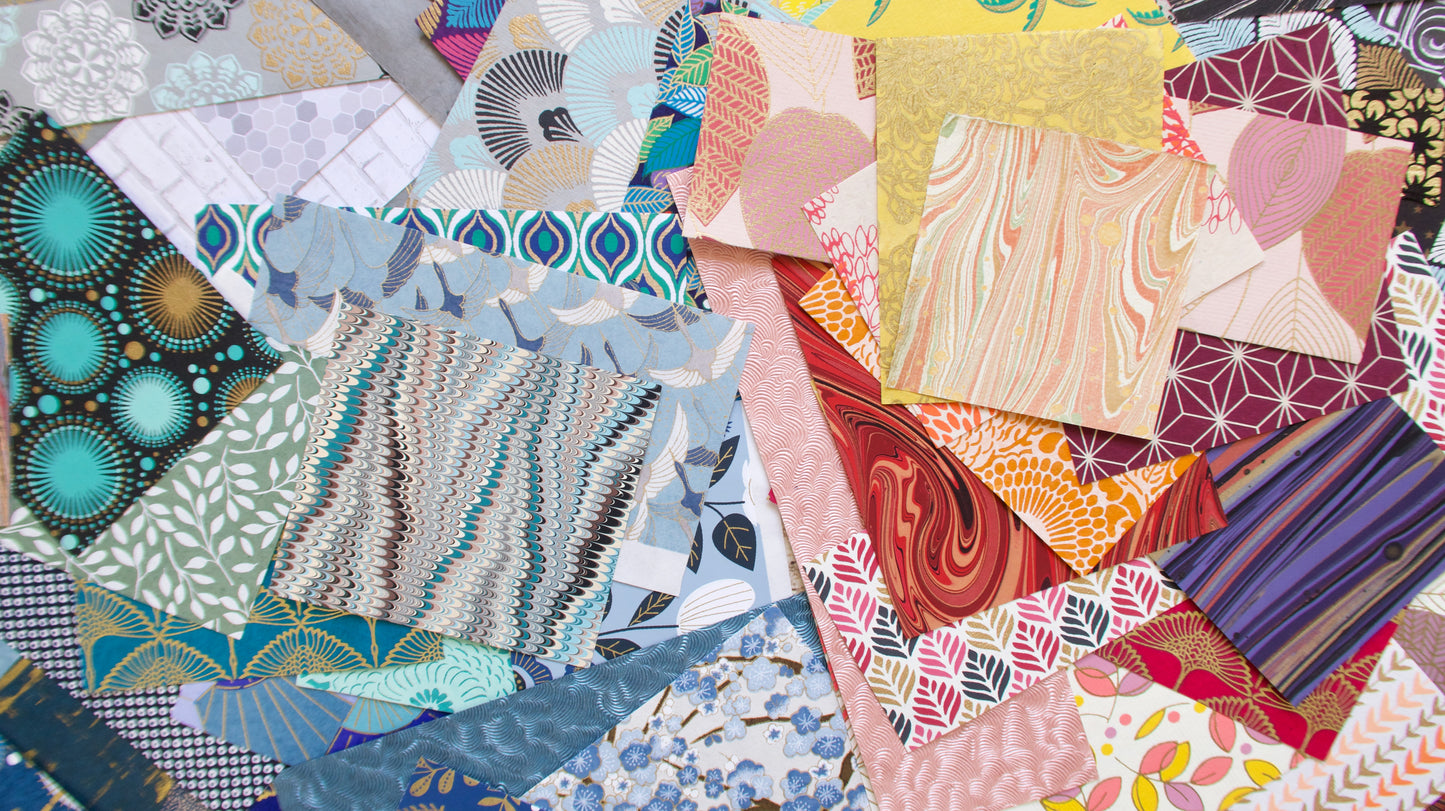 Pack de chutes de papiers décoratifs, scrapbooking et junk journal