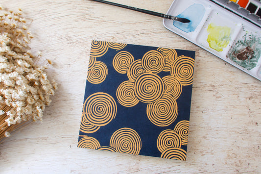 Carnet aquarelle Découverte 3 grains Arches couverture Lokta spirales