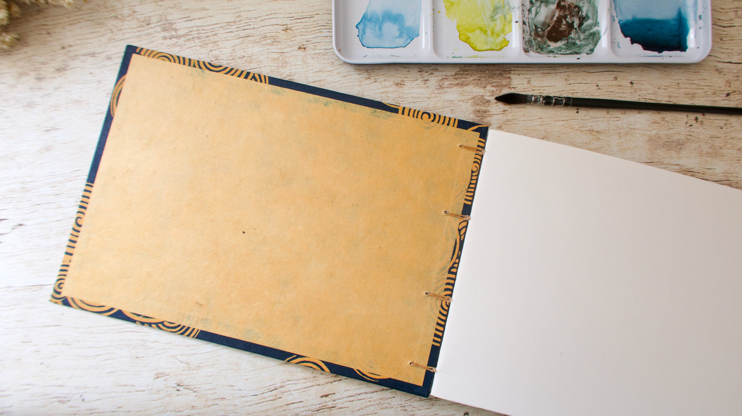Carnet d'aquarelle Découverte Arches 3 grains - Reliure copte - Spirales