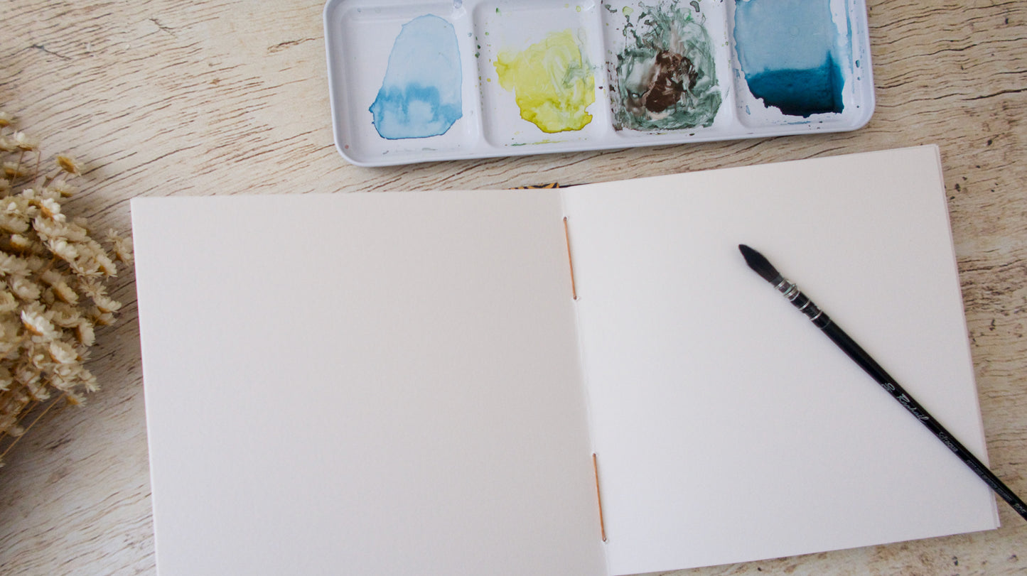 Carnet d'aquarelle Découverte Arches 3 grains - Reliure copte - Spirales