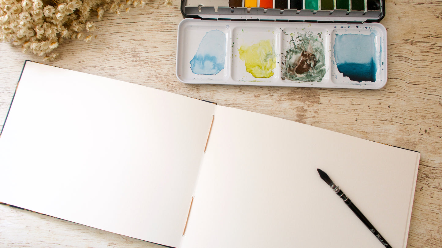 Carnet d'aquarelle Découverte Arches 3 grains - Reliure copte - Spirales